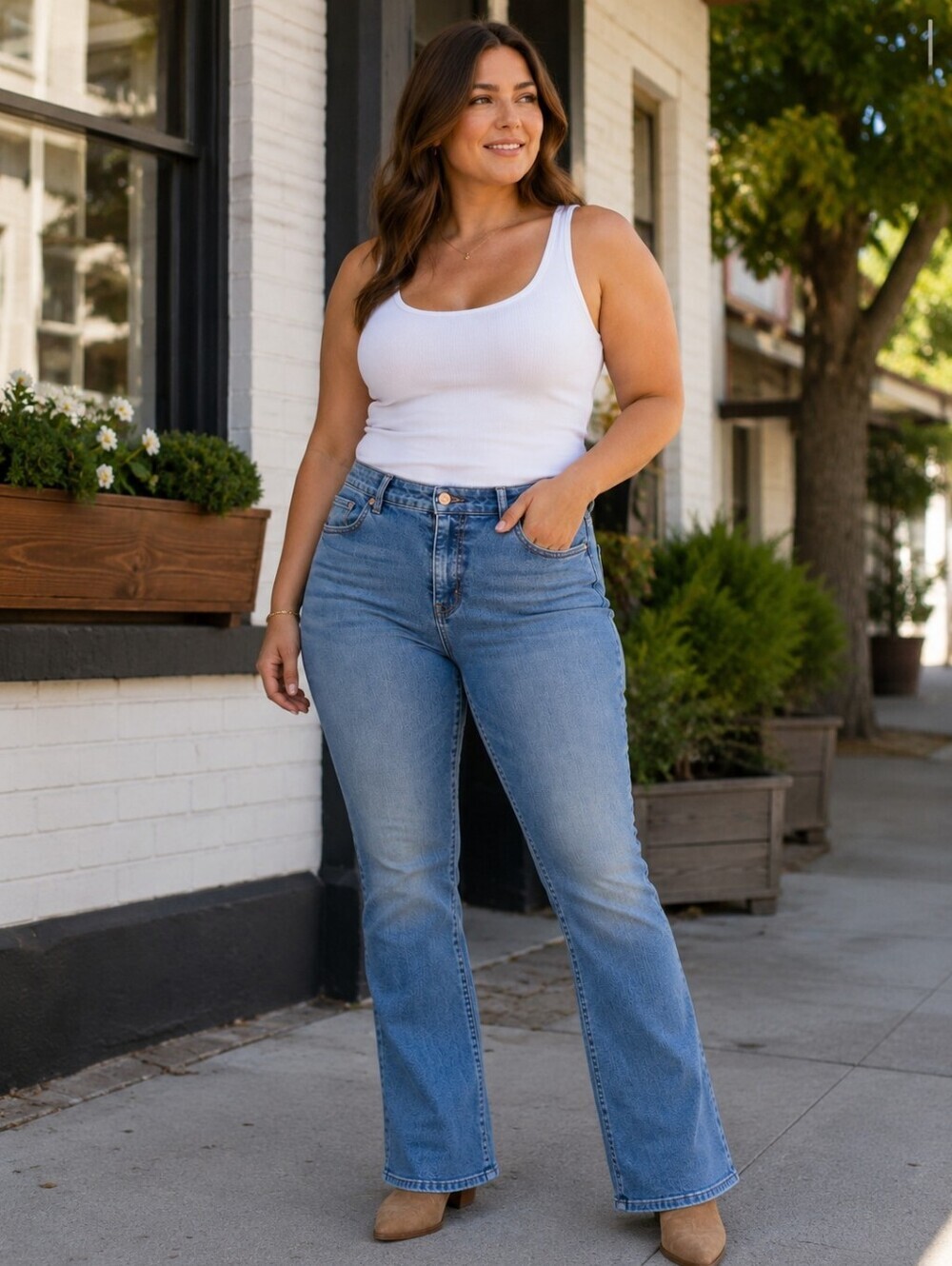 Talbots High-Rise Barely Boot Blue Jeans